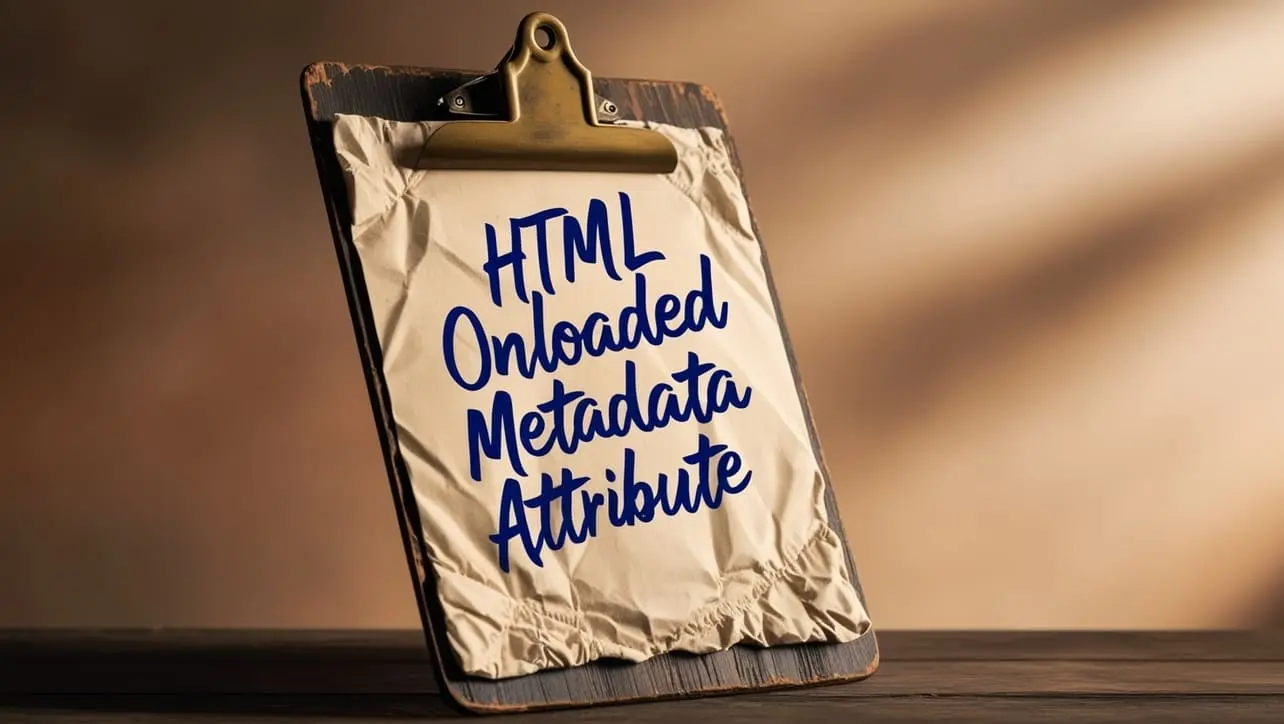 HTML onloadedmetadata Attribute