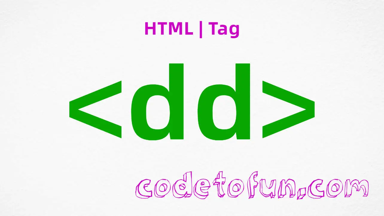 HTML dd Tag