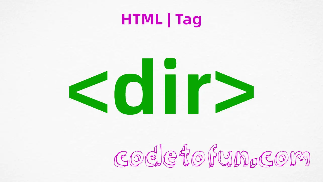 HTML dir Tag