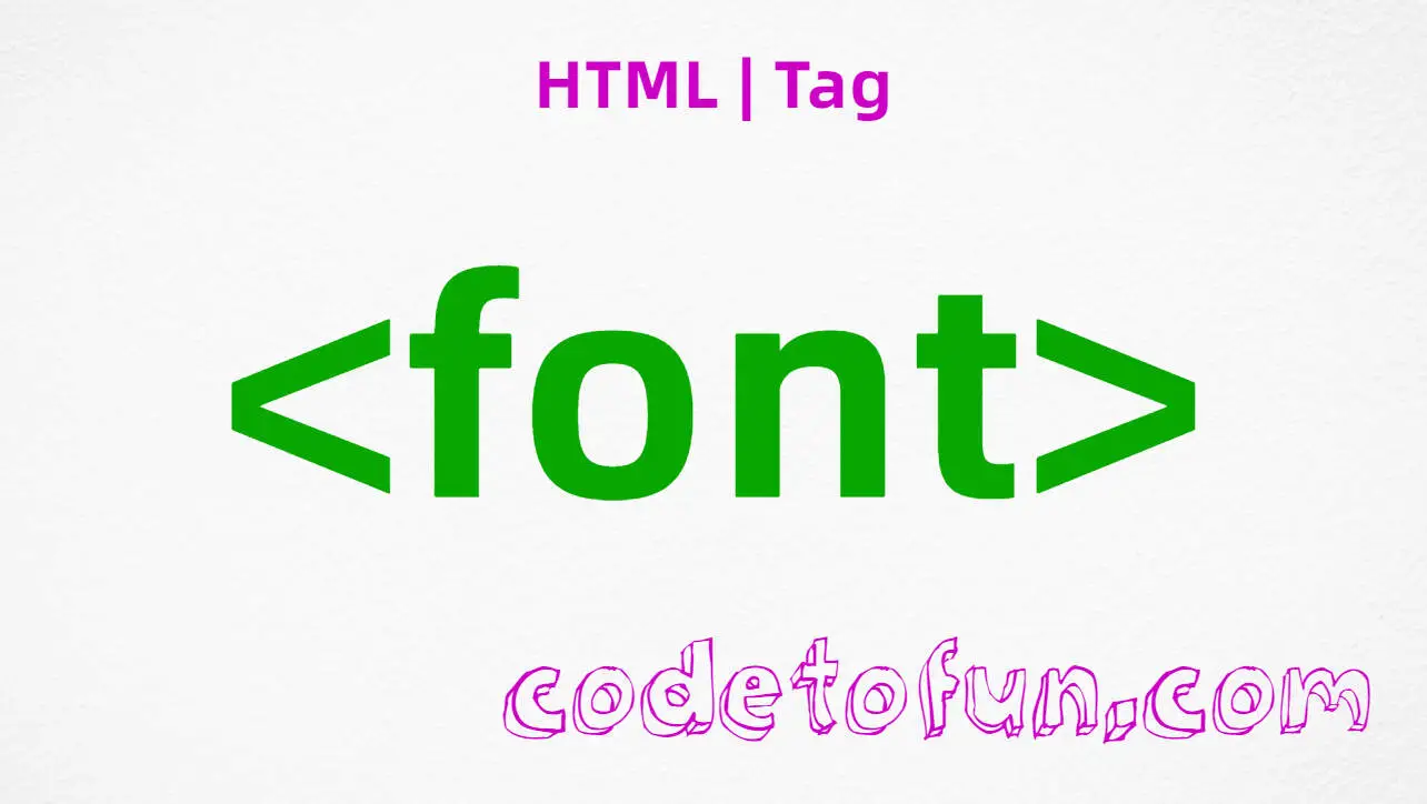 HTML font Tag