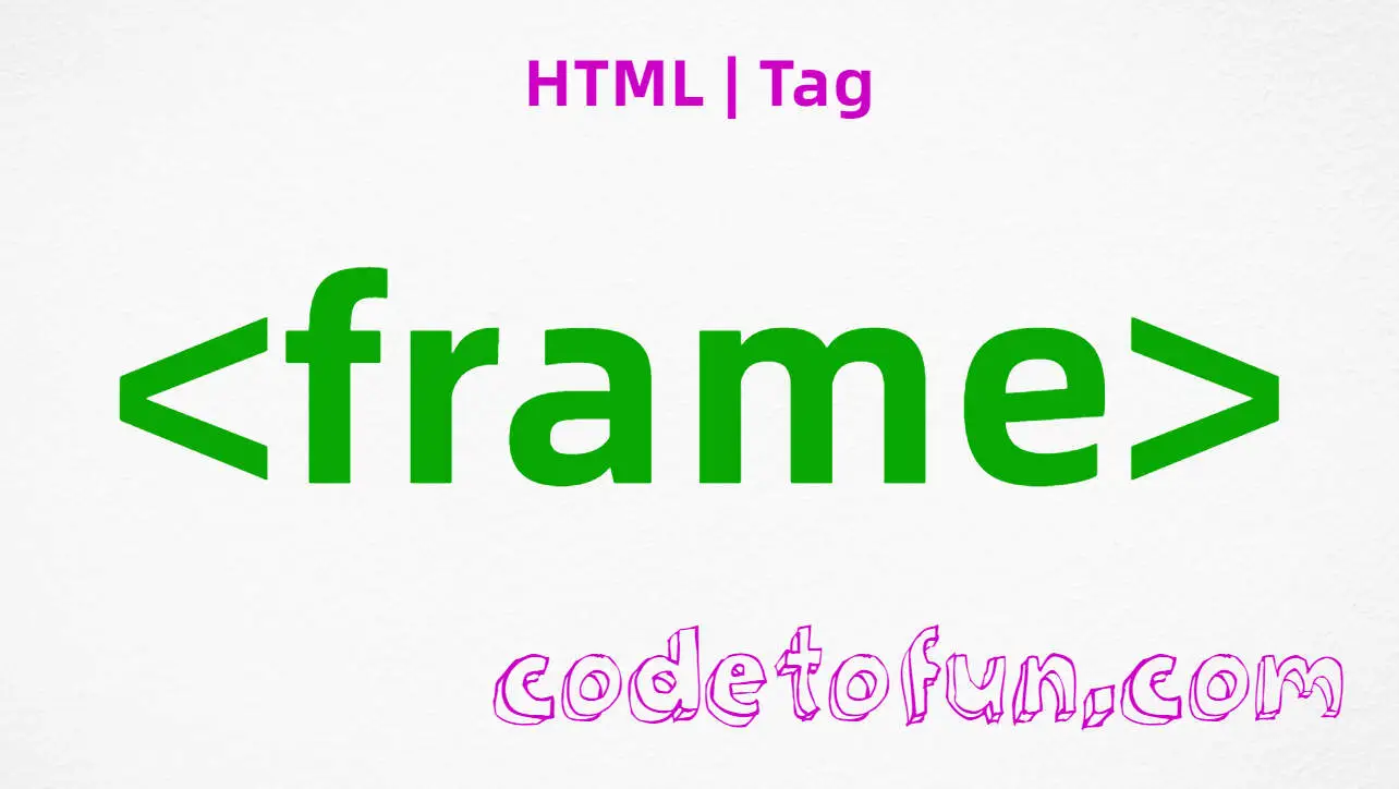 HTML frame Tag