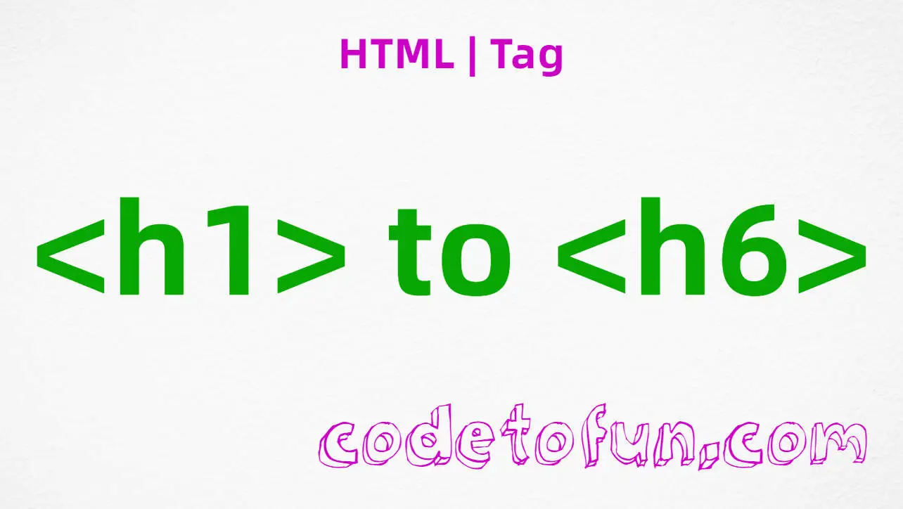 HTML heading Tag