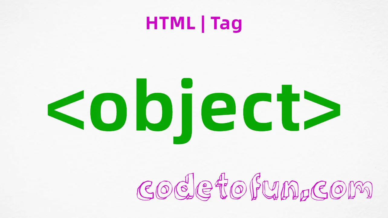 HTML object Tag