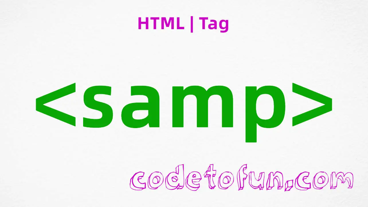 HTML samp Tag