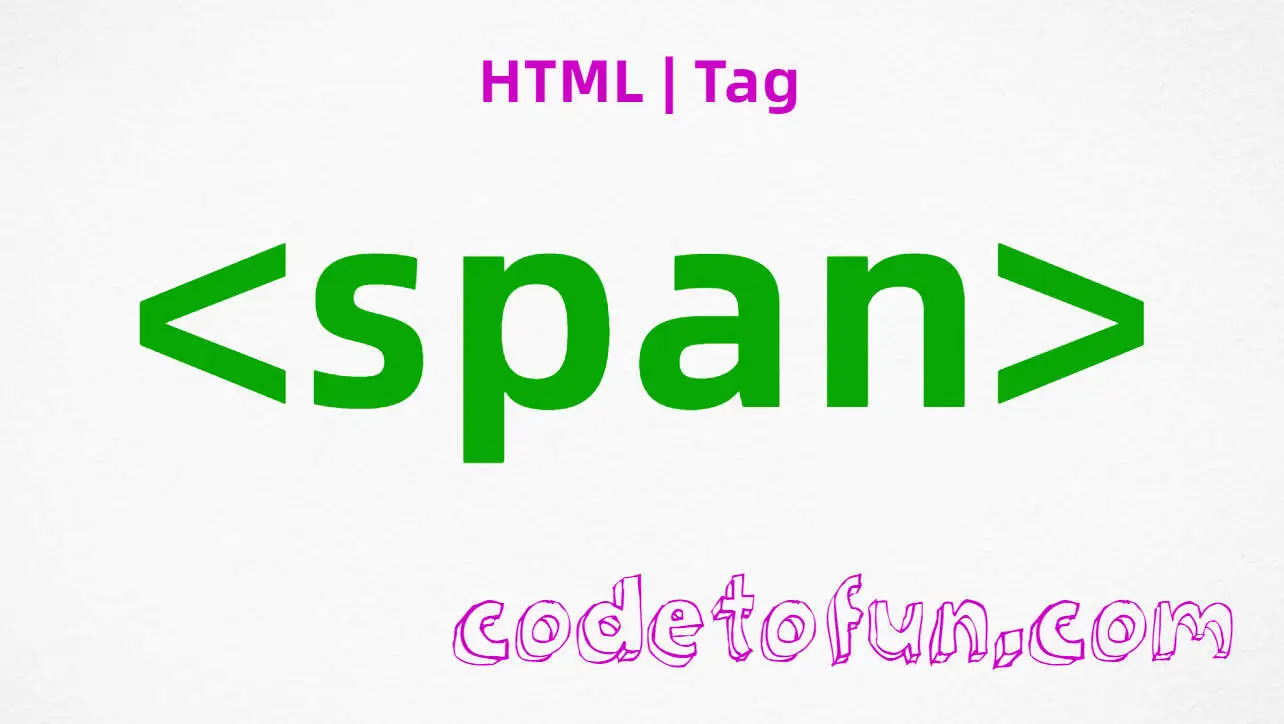 HTML span Tag