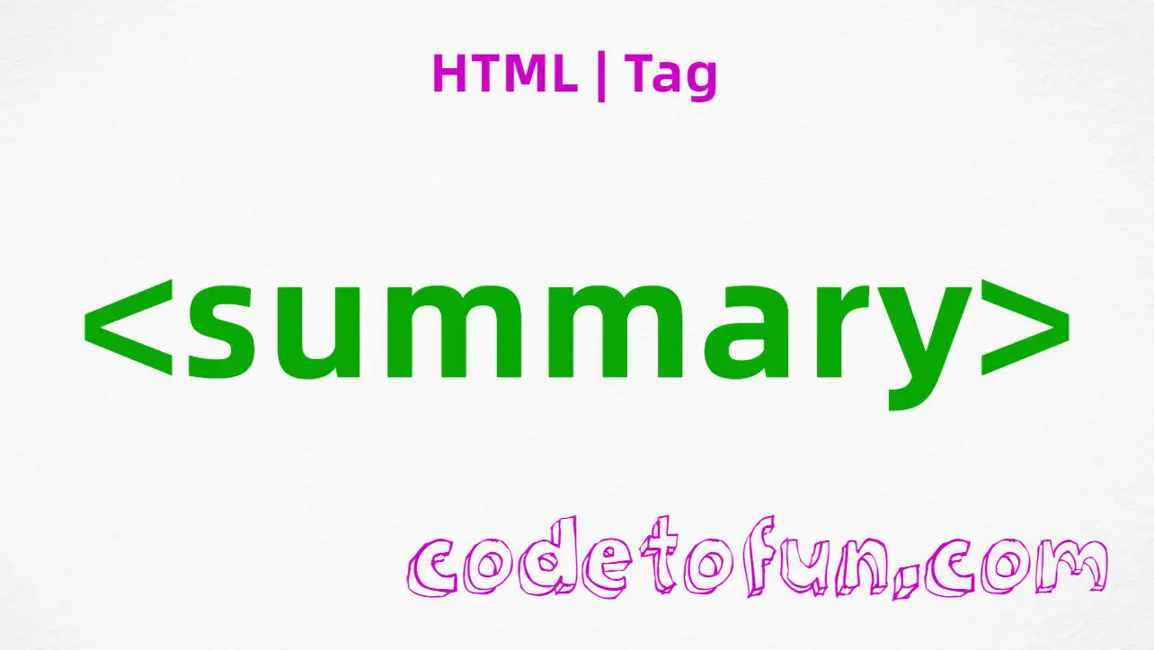 HTML summary Tag