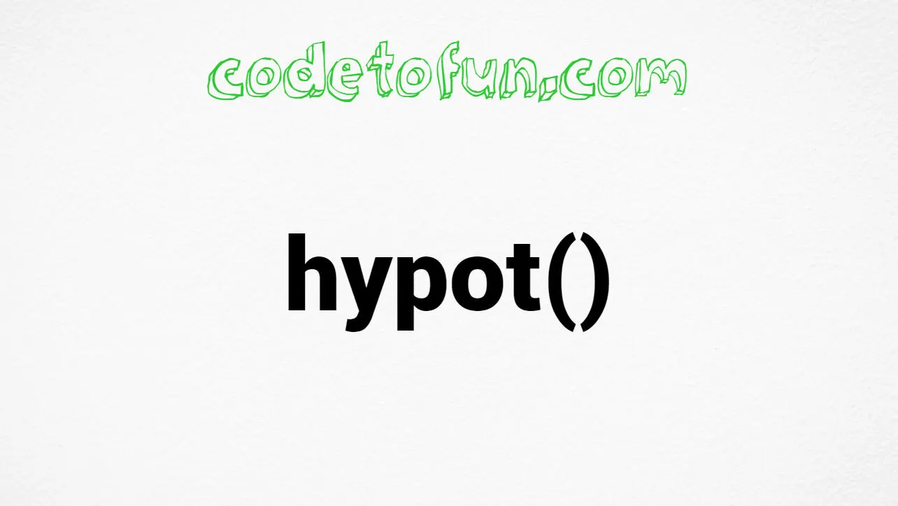 C hypot() Function