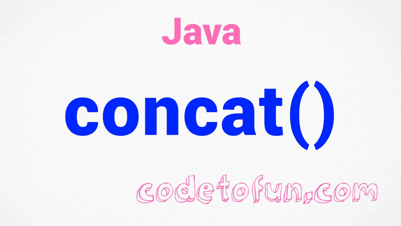 Java string concat() Method