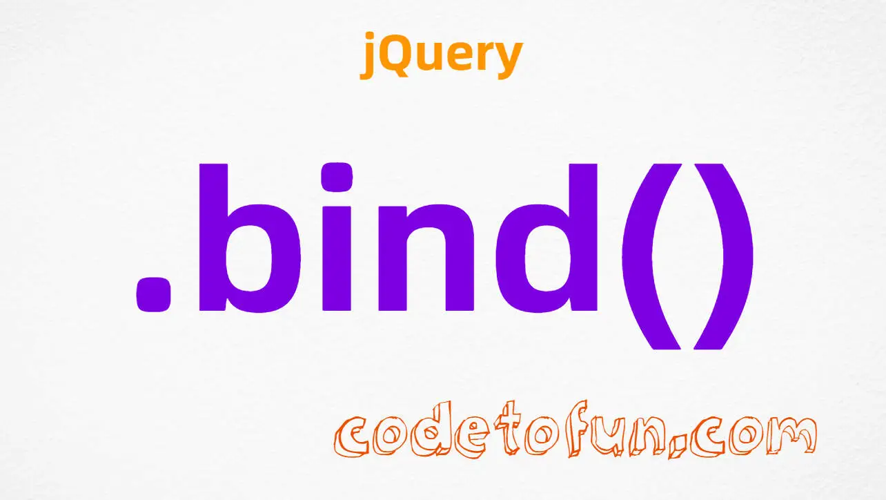 jQuery .bind() Method