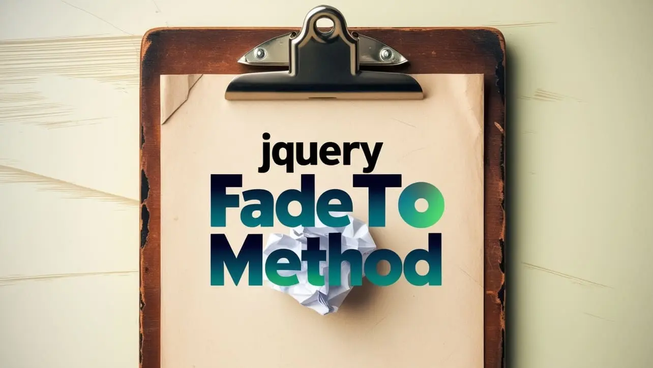 jQuery .fadeTo() Method