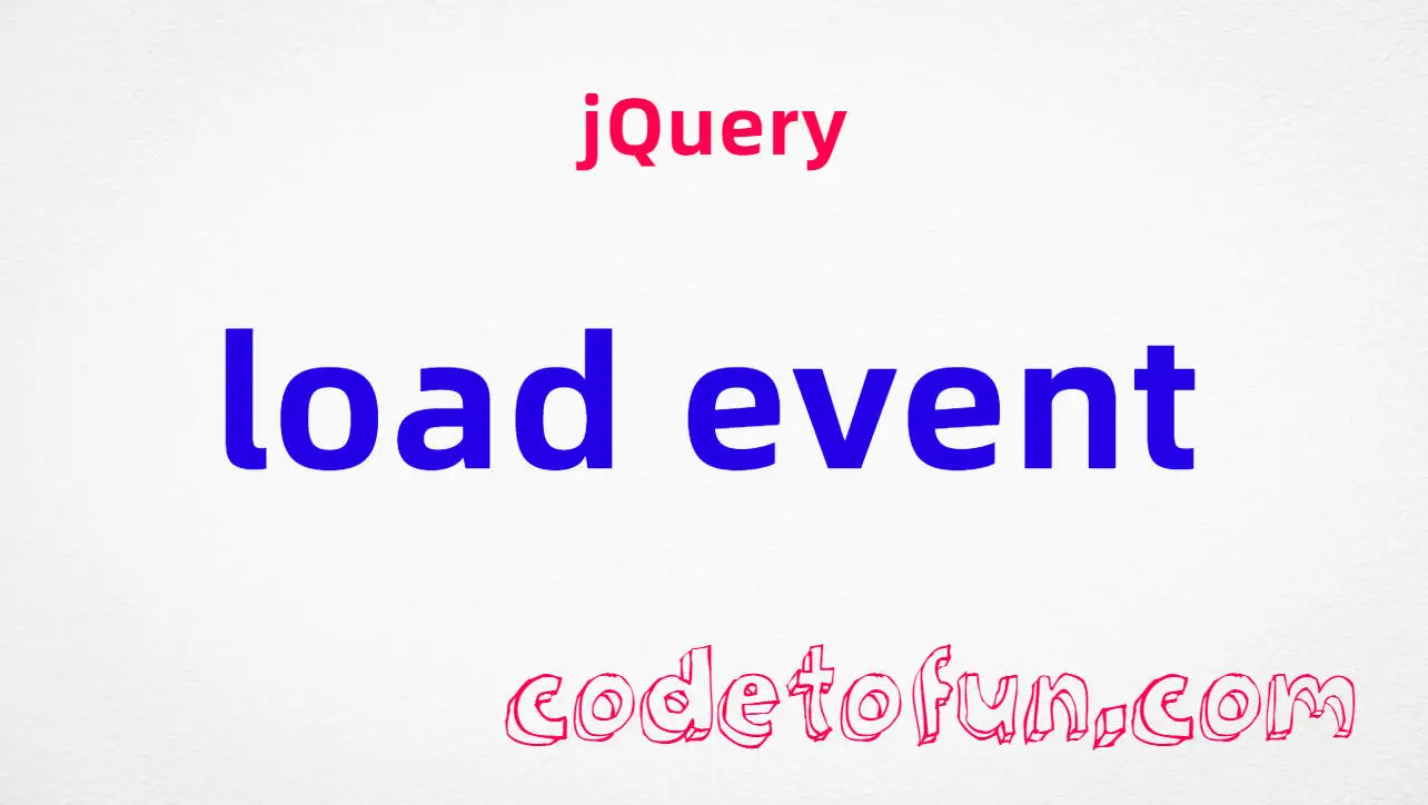 jQuery load Event