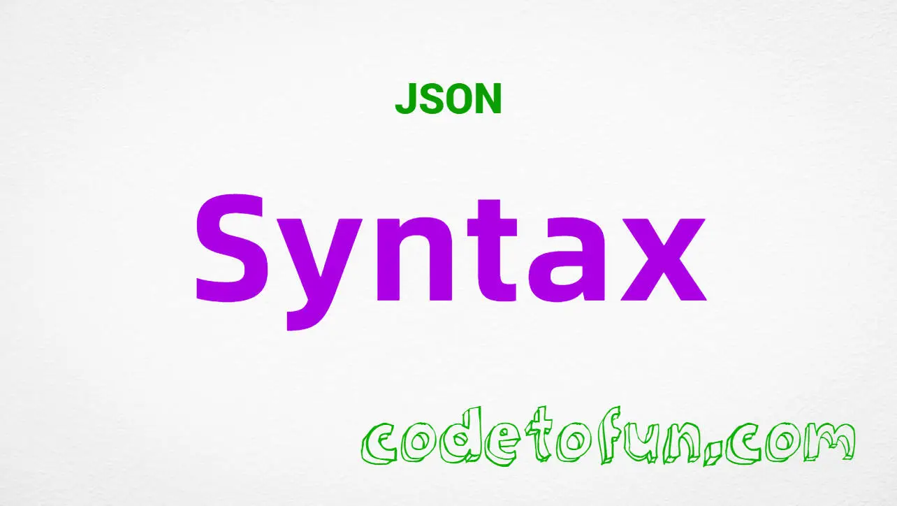 JSON syntax