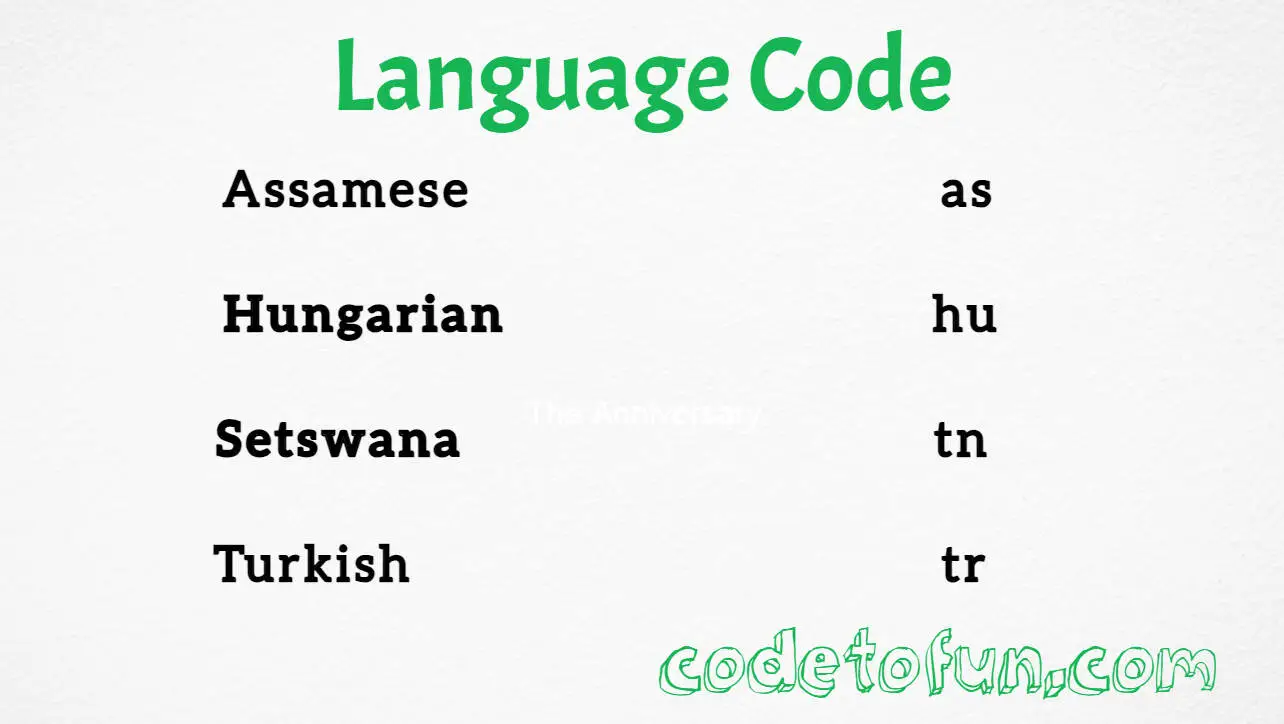 HTML Language Code