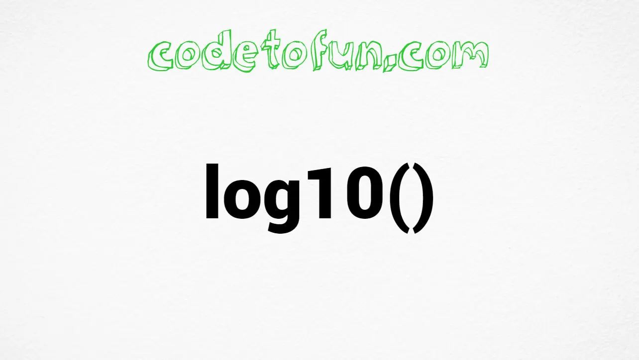 C log10() Function