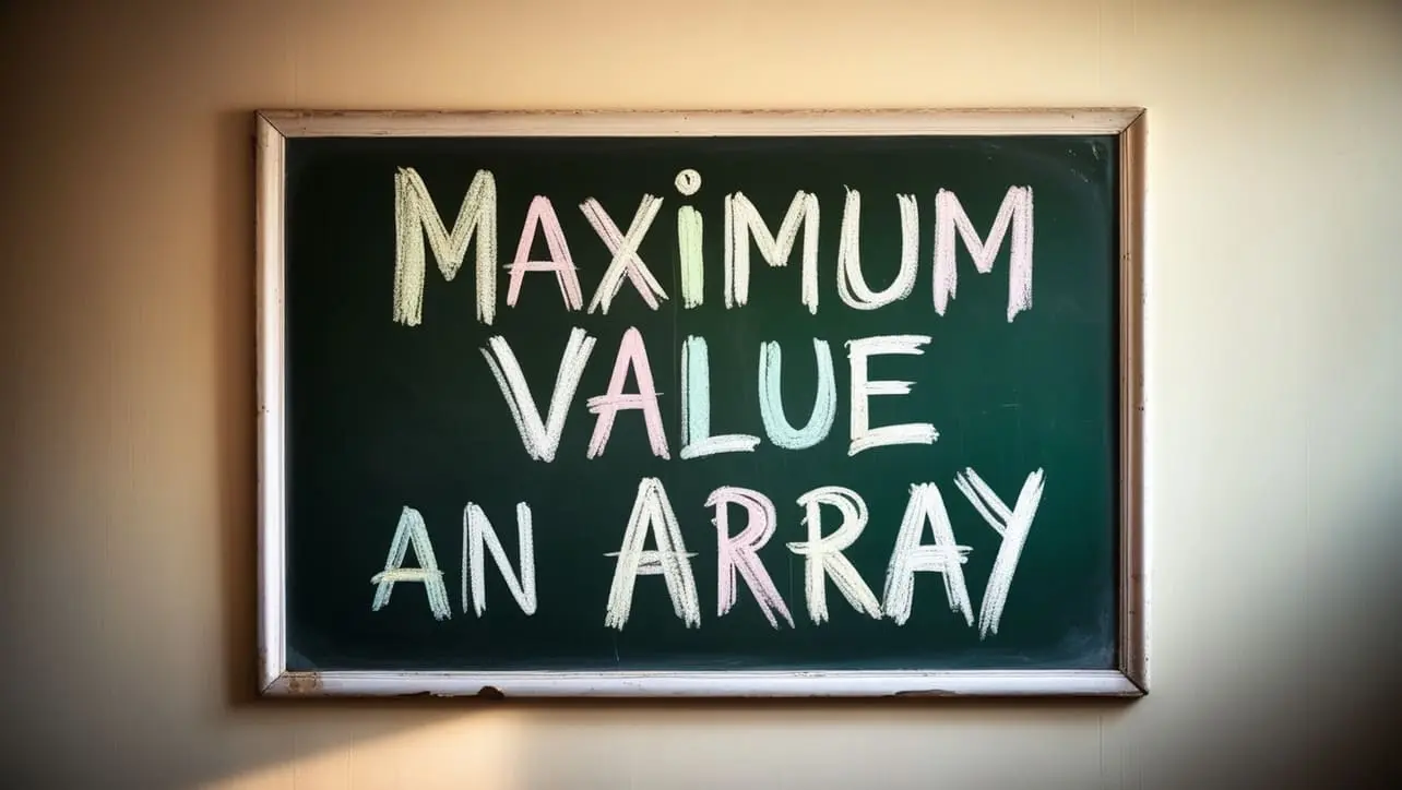 C++ Program to find Maximum Value of an Array