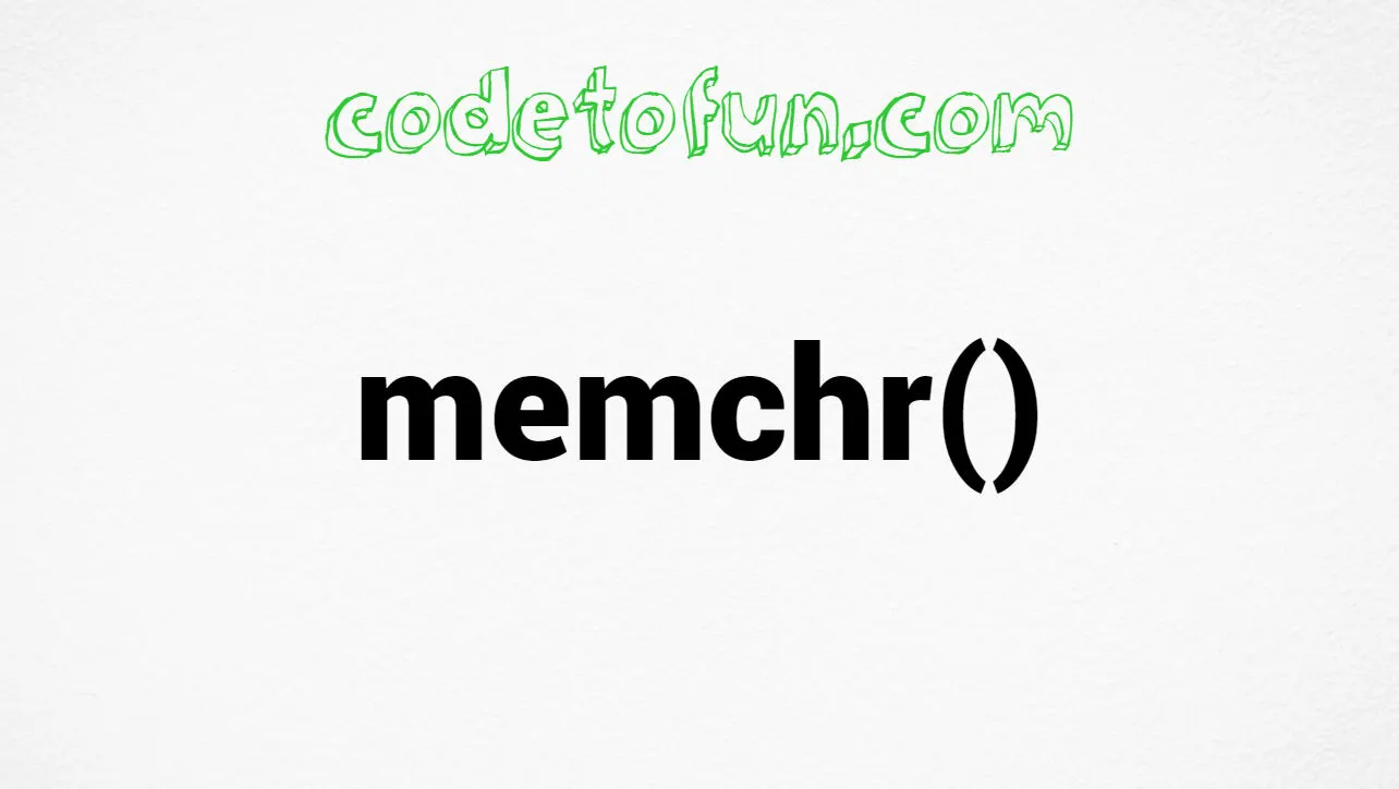 C memchr() Function