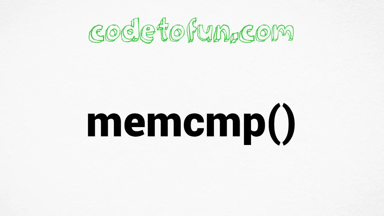 C memcmp() Function