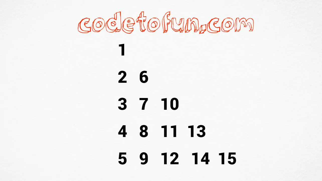 C++ Number Pattern 55