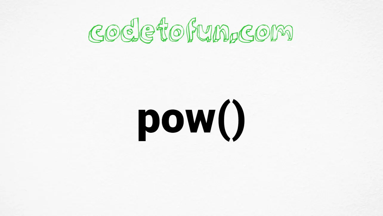 C pow() Function