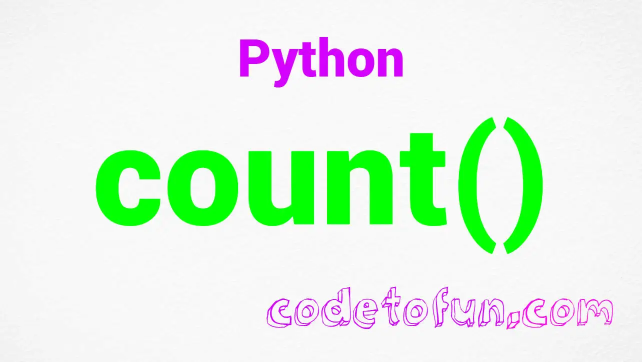 Python string count() Method