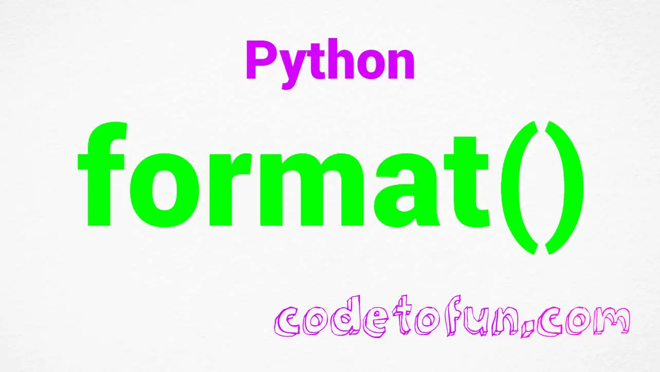 Python string format() Method