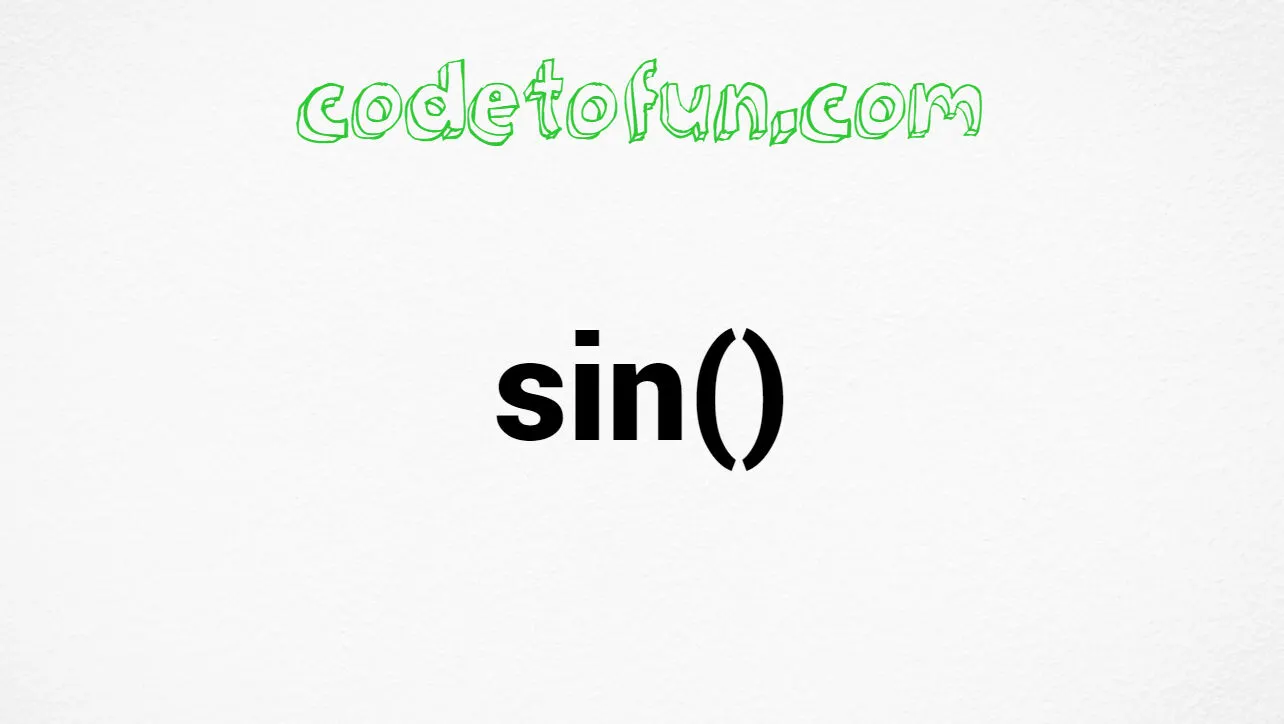 C sin() Function