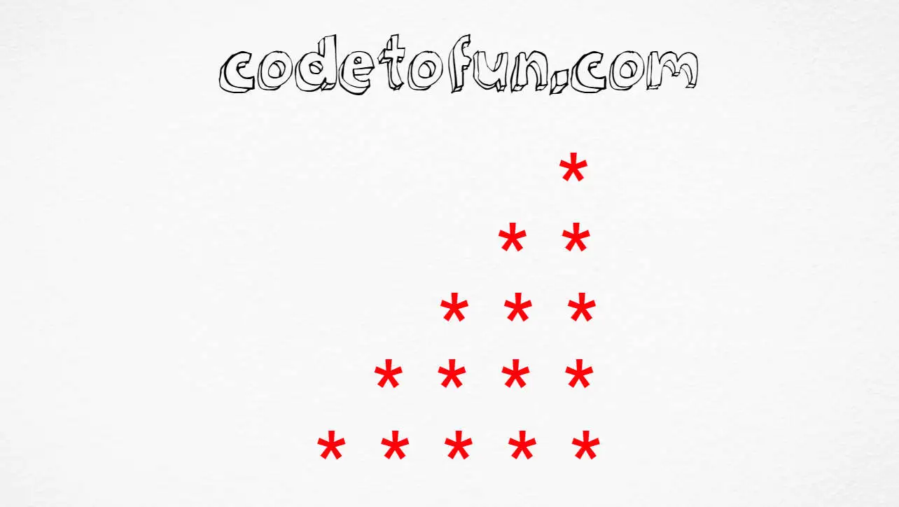 C# Star Pattern 3