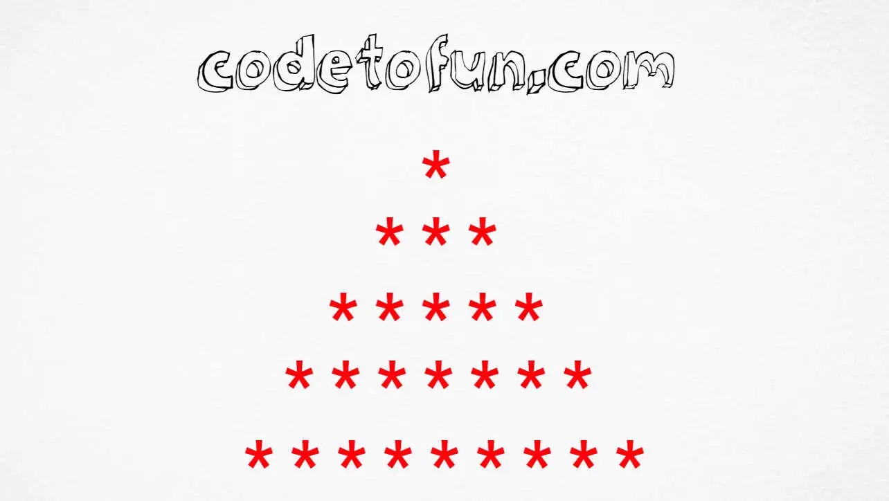 C# Star Pattern 5