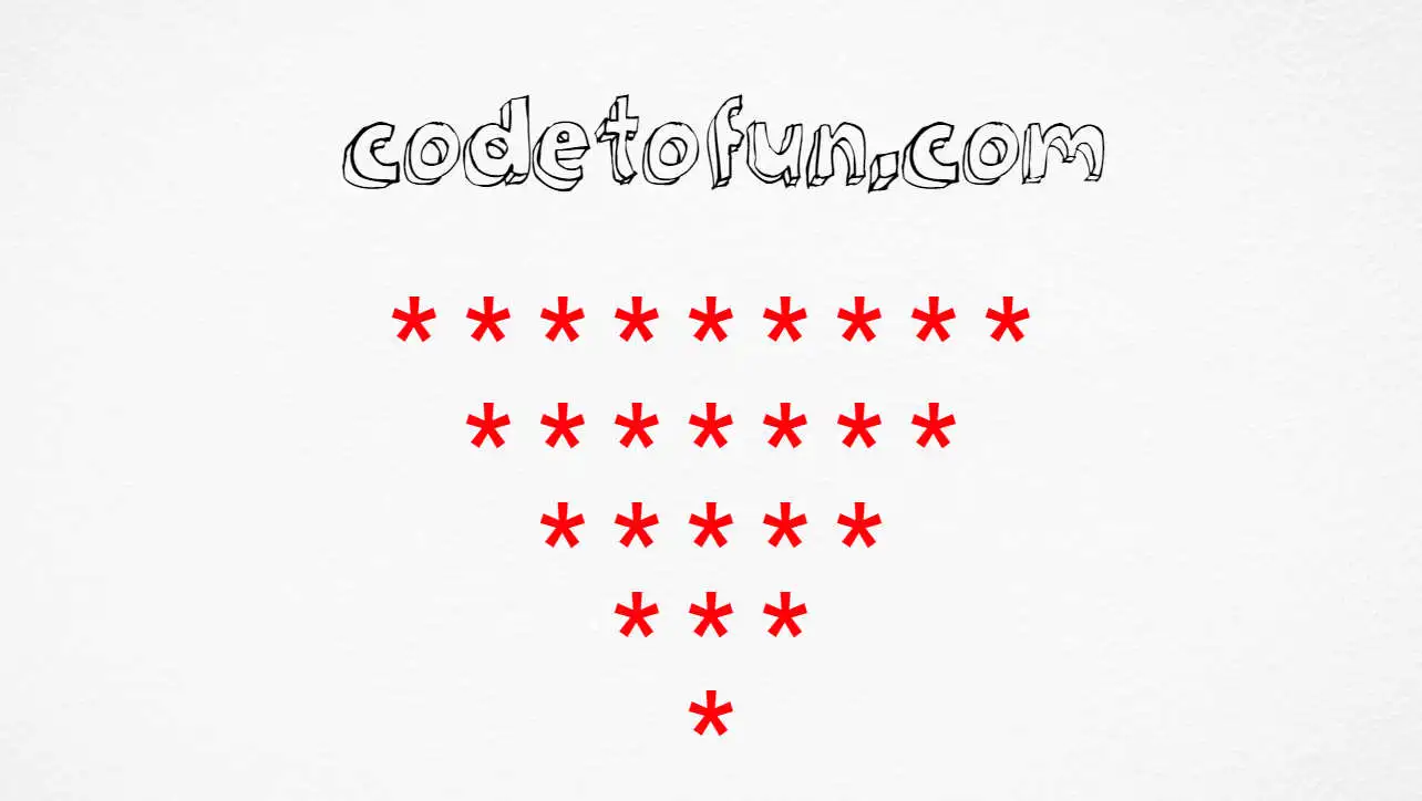 C# Star Pattern 6