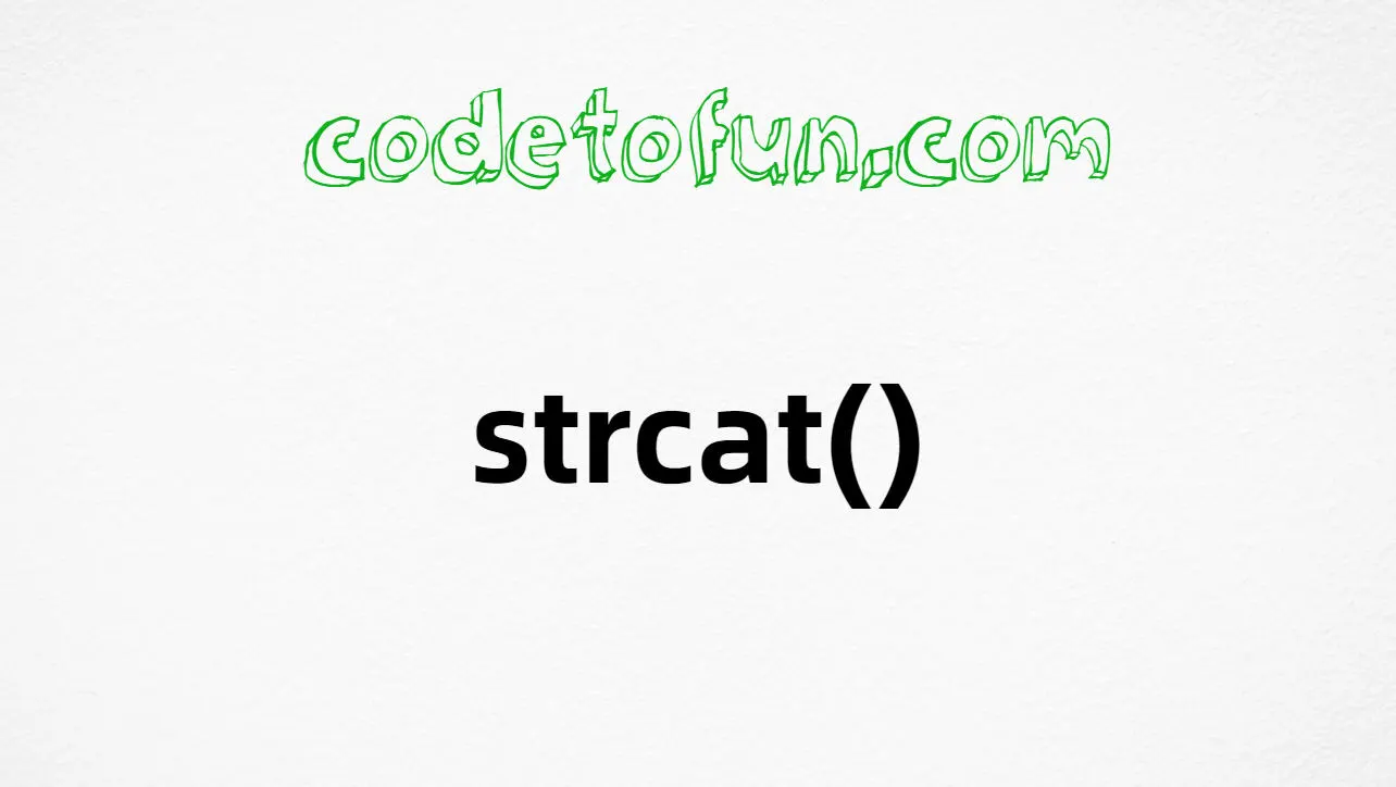 C++ String strcat() Function