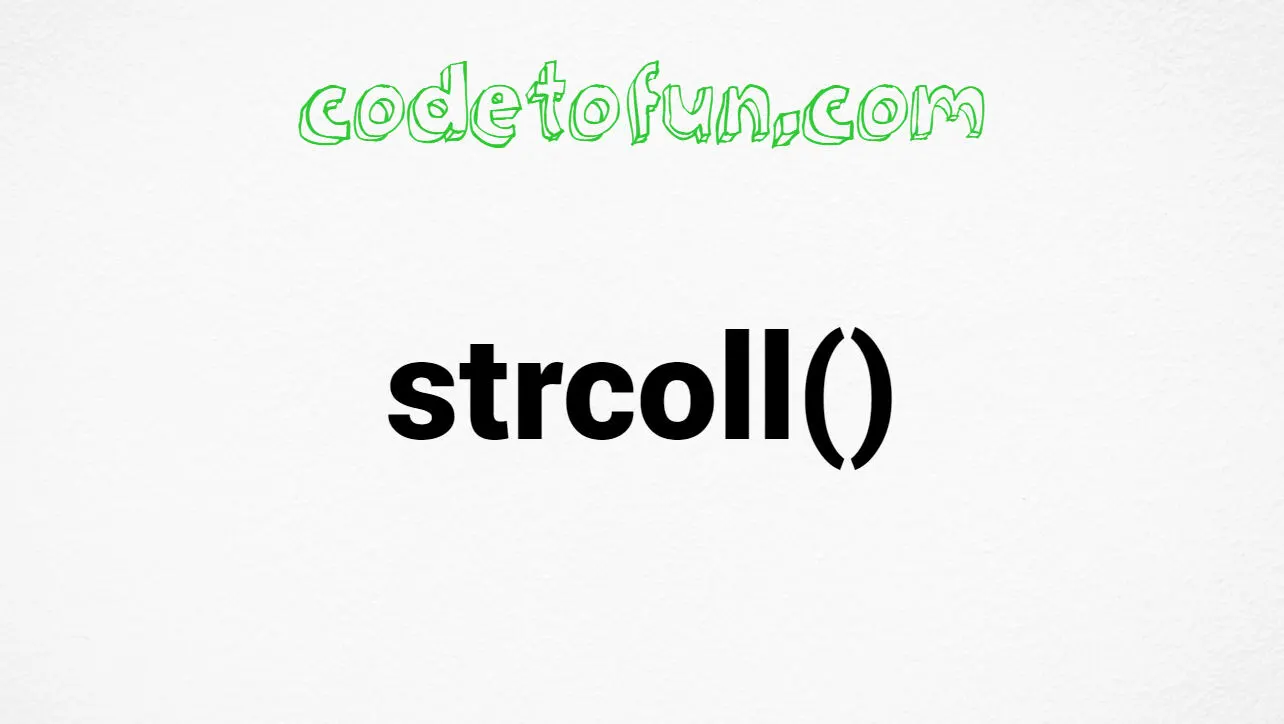 C strcoll() Function