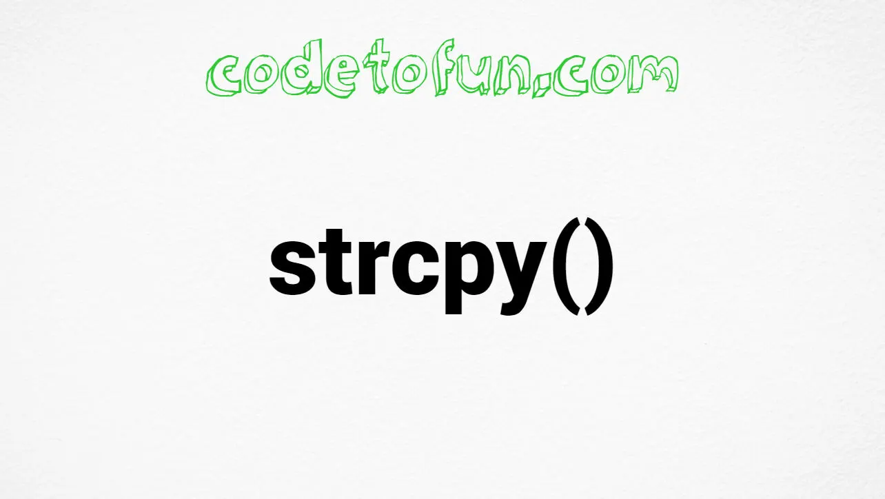 C strcpy() Function