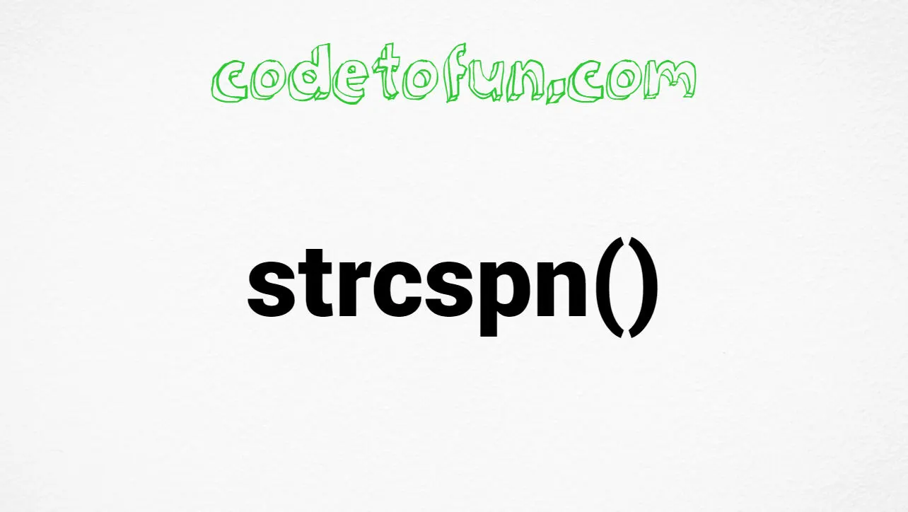 C strcspn() Function