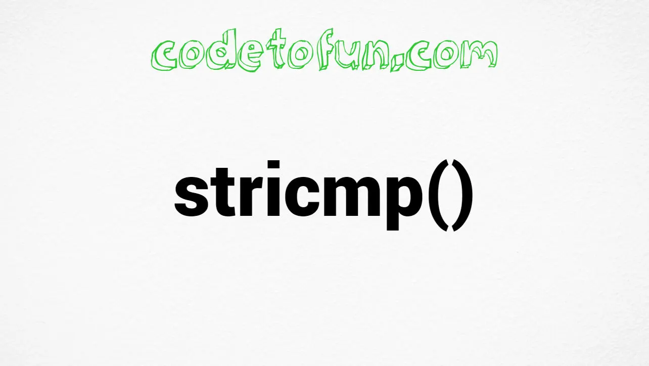 C stricmp() Function