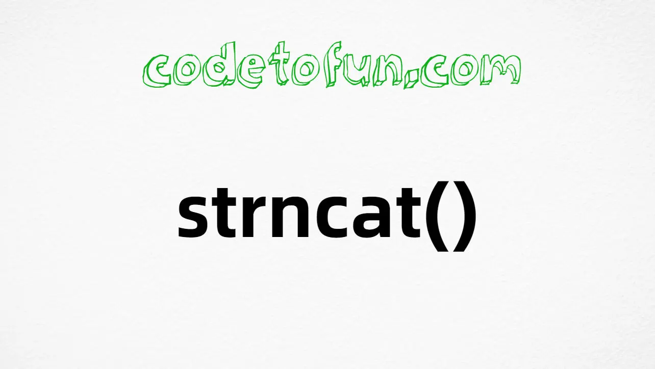 C++ String strncat() Function