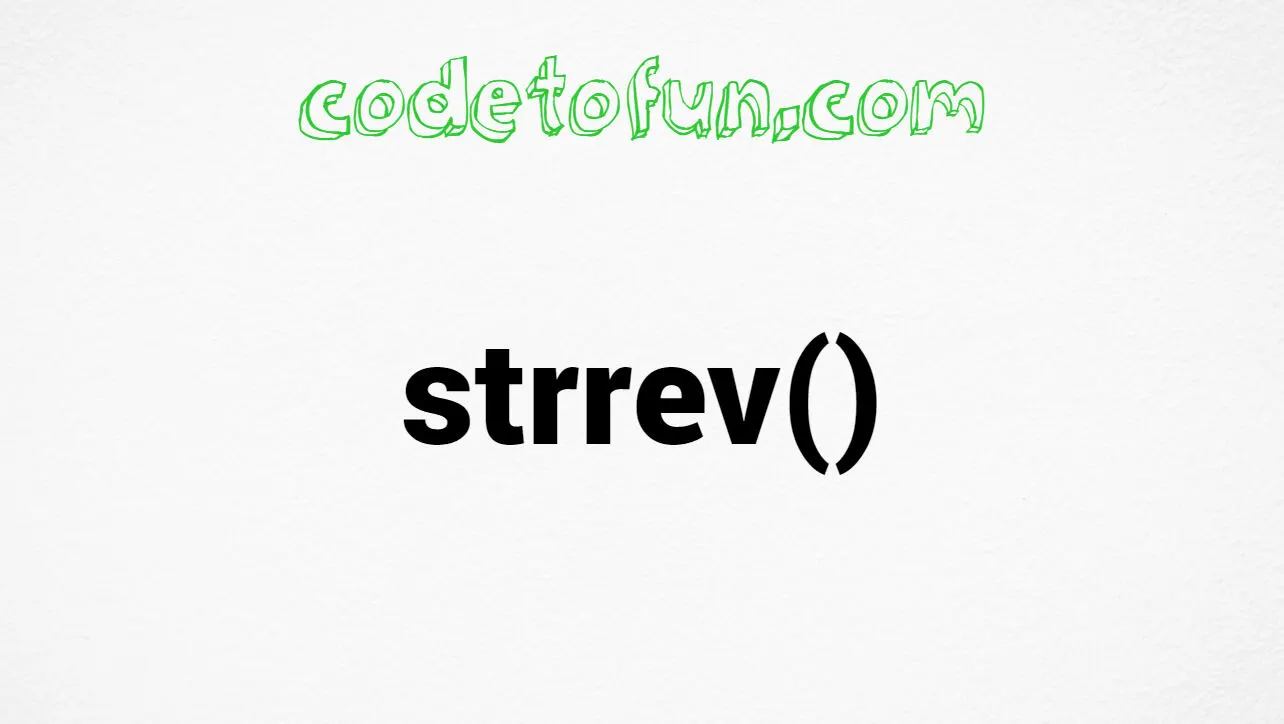 C strrev() Function