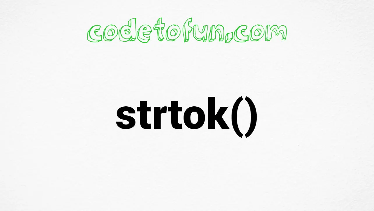 C strtok() Function