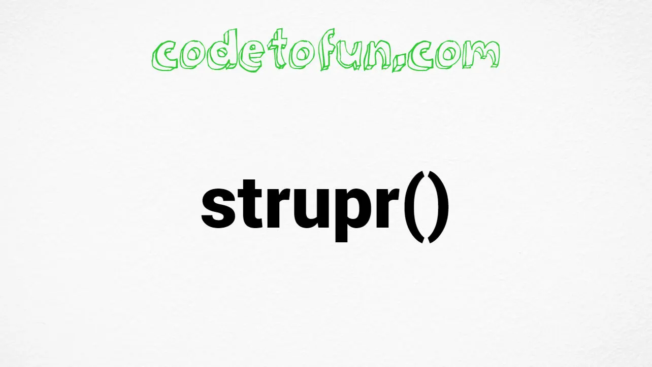 C strupr() Function