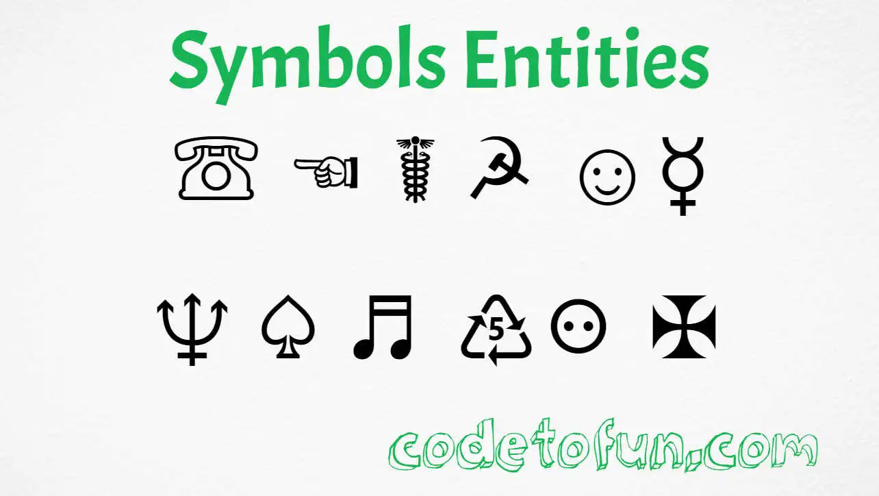 HTML Symbol Entities