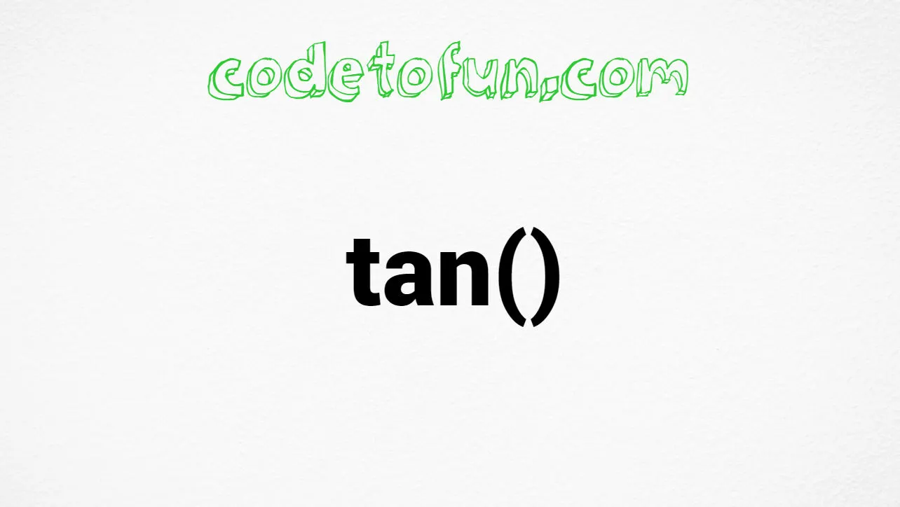 C tan() Function